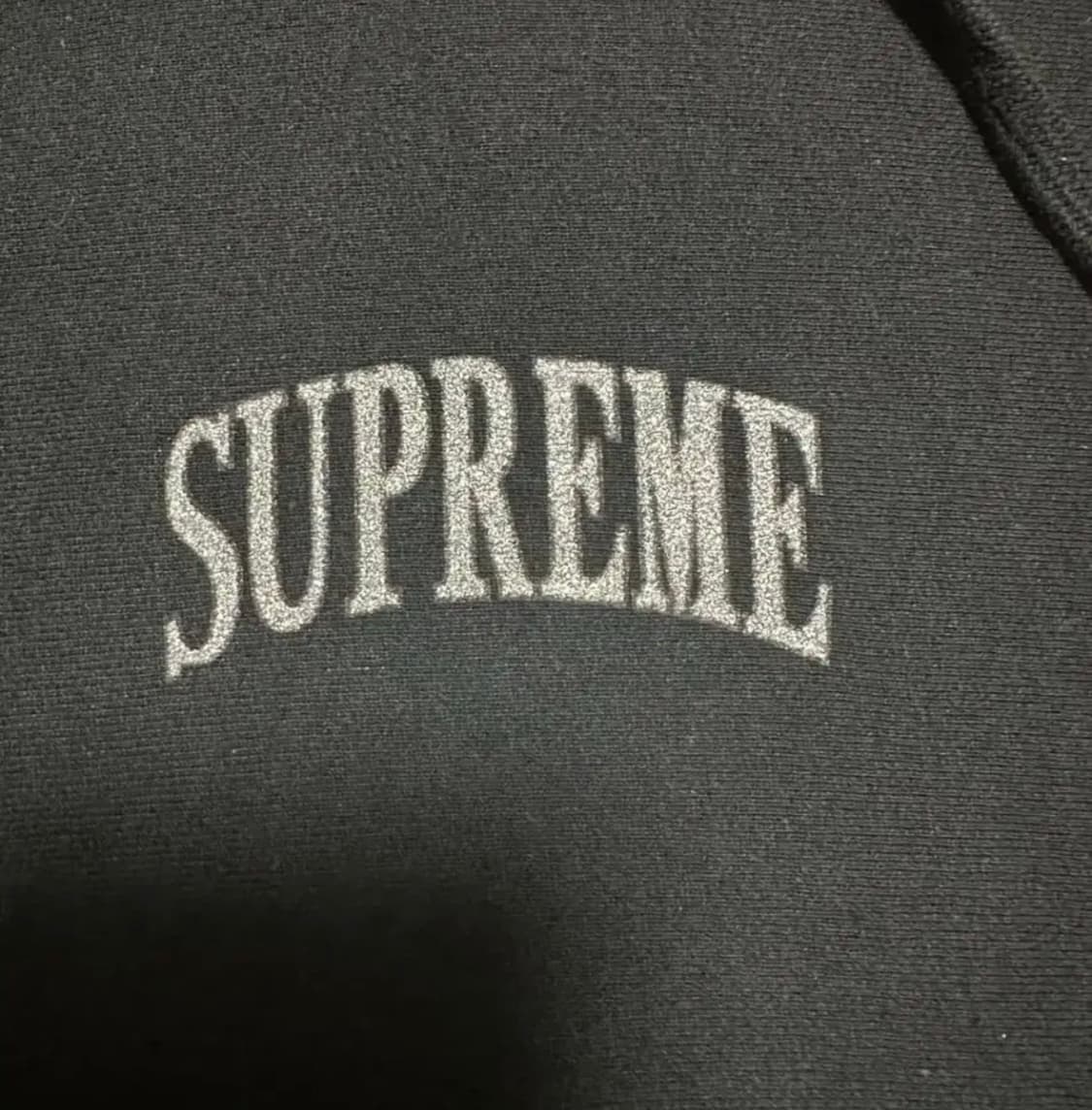슈프림 글리터 아치로고 후드 블랙 상품이미지4
