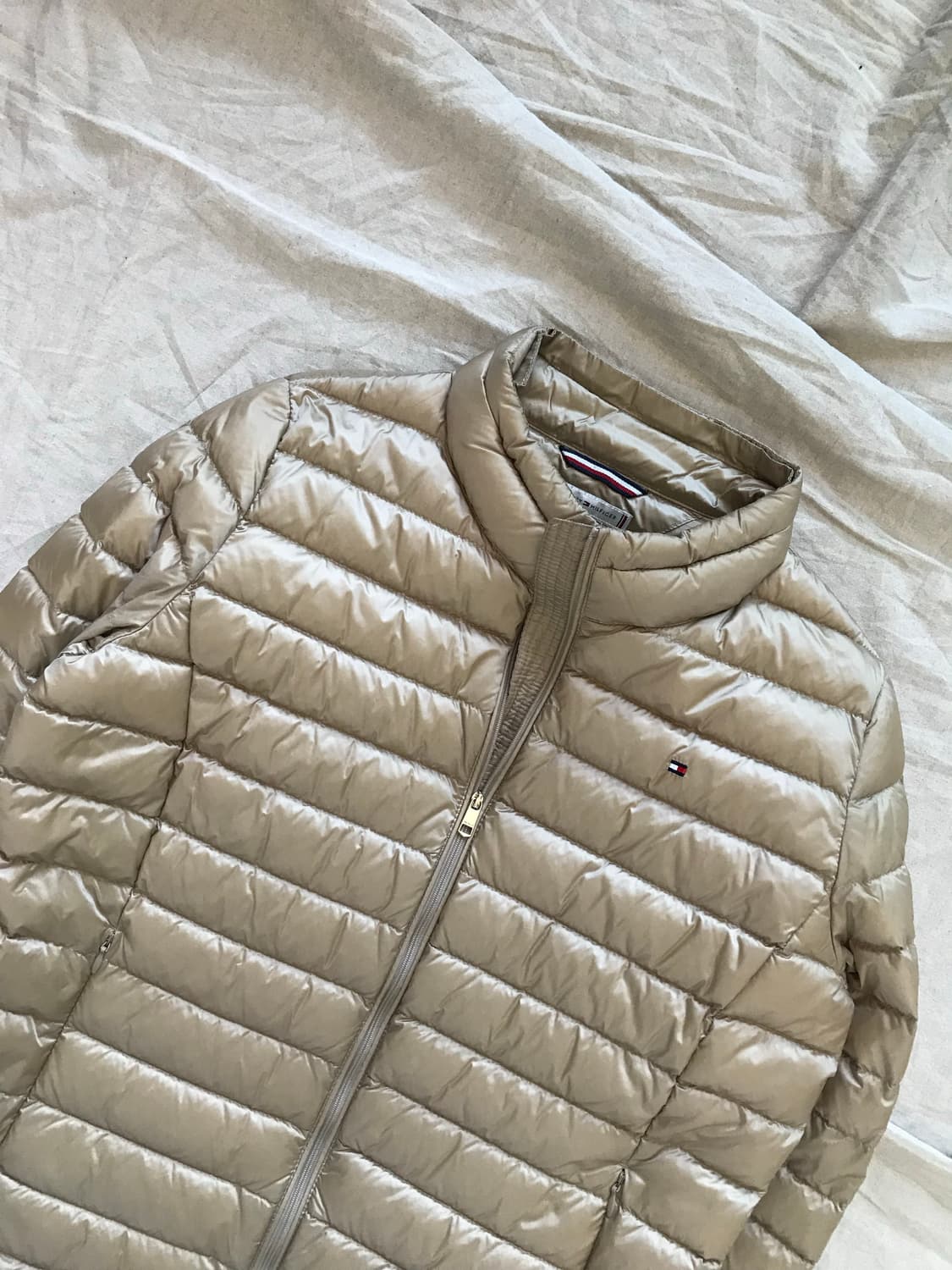 타미힐피거 로고 베이지 경량 패딩 상품이미지6