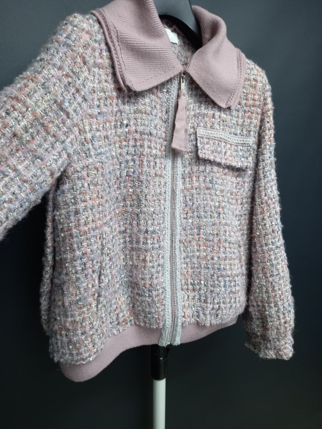 발렌시아 춘추동 트위드 얇은 패딩 점퍼 55 상품이미지4