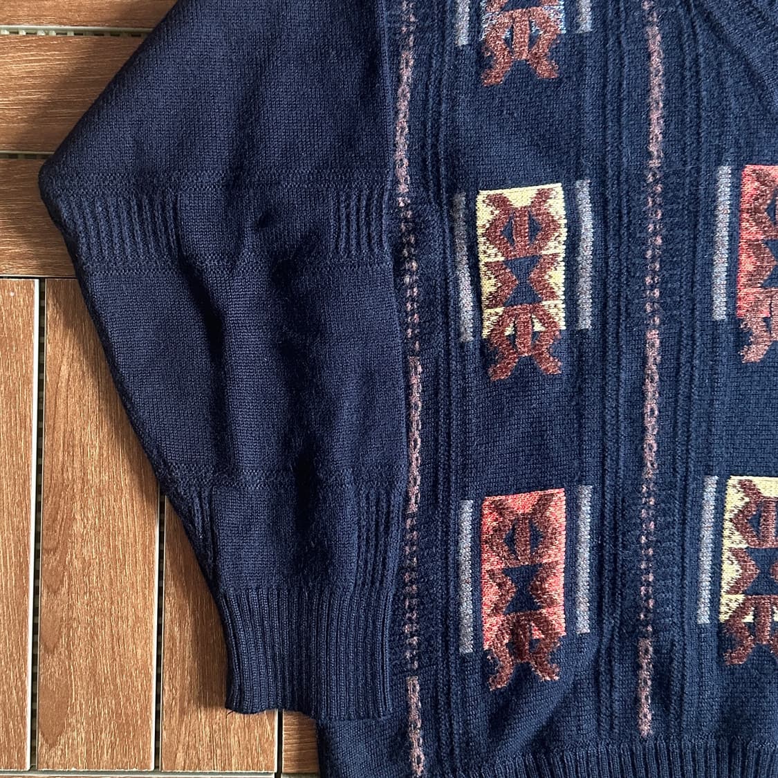 Vintage v-neck wool knit sweater 상품이미지3