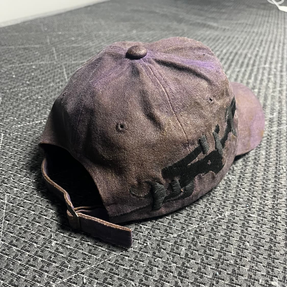 P.L.N. 오일스킨 캡 퍼플 상품이미지2