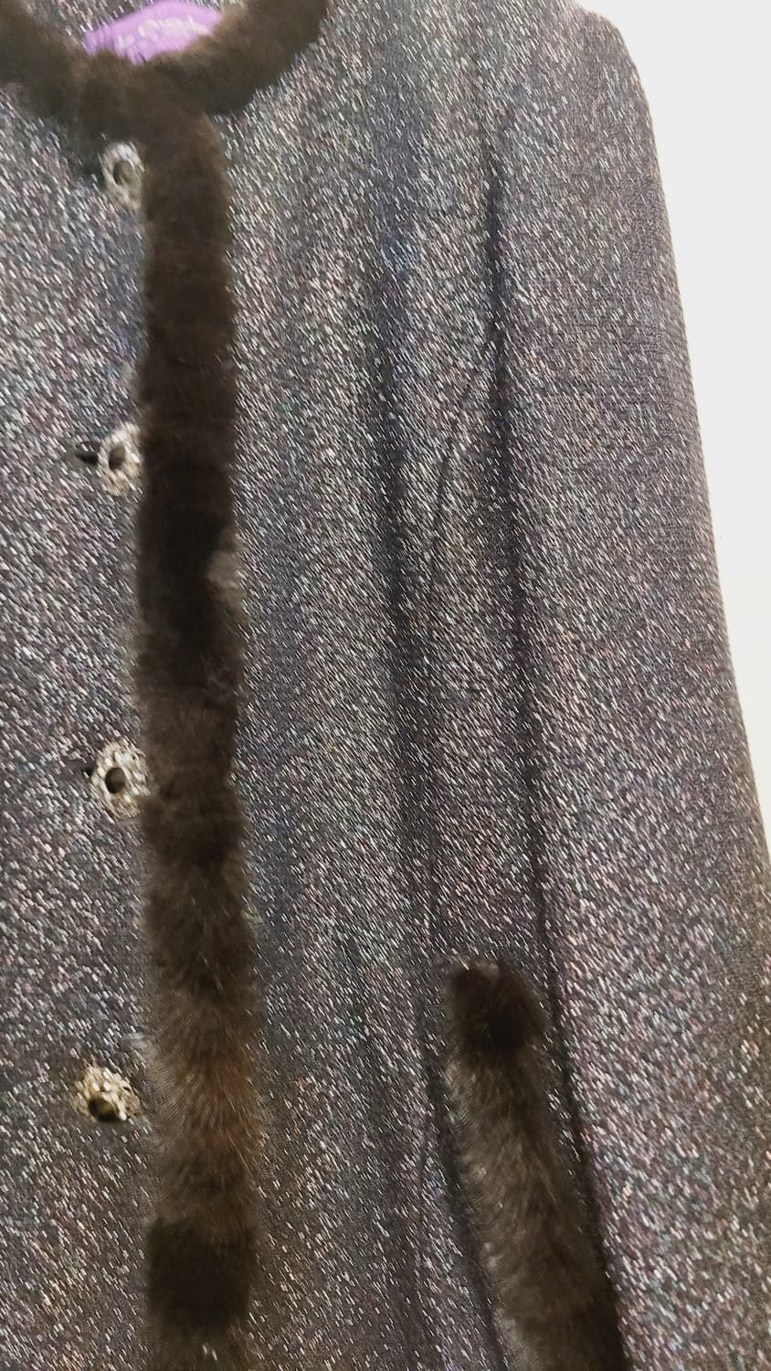 디자이너 부띠끄 밍크트리밍 울니트코트 상품이미지8