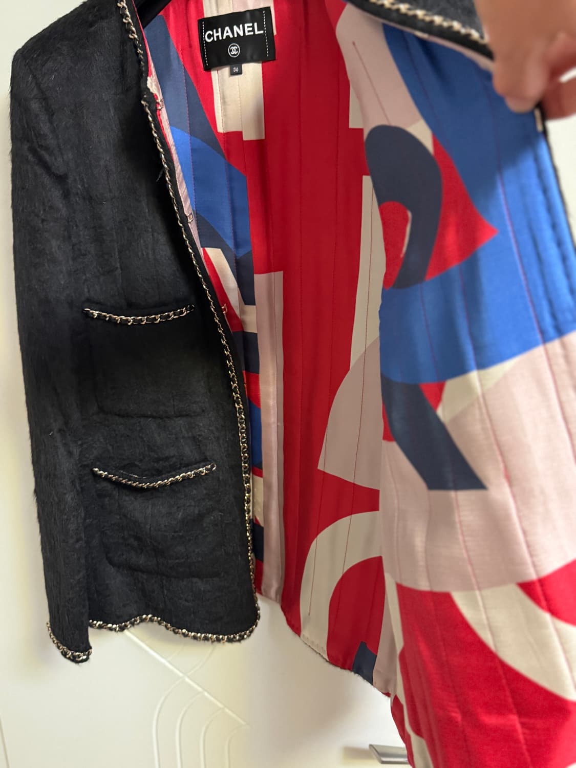 샤넬 블랙 라마 체인 자켓 36 상품이미지7
