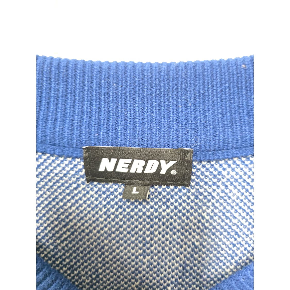 택포) 널디 니트 베스트 L 파란색 상품이미지2