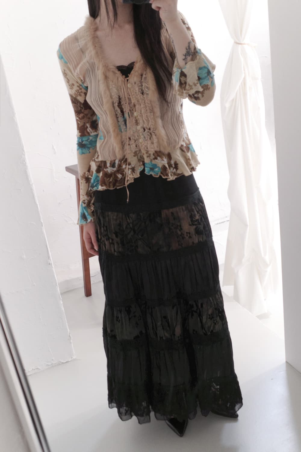 flower fur cardigun 상품이미지6