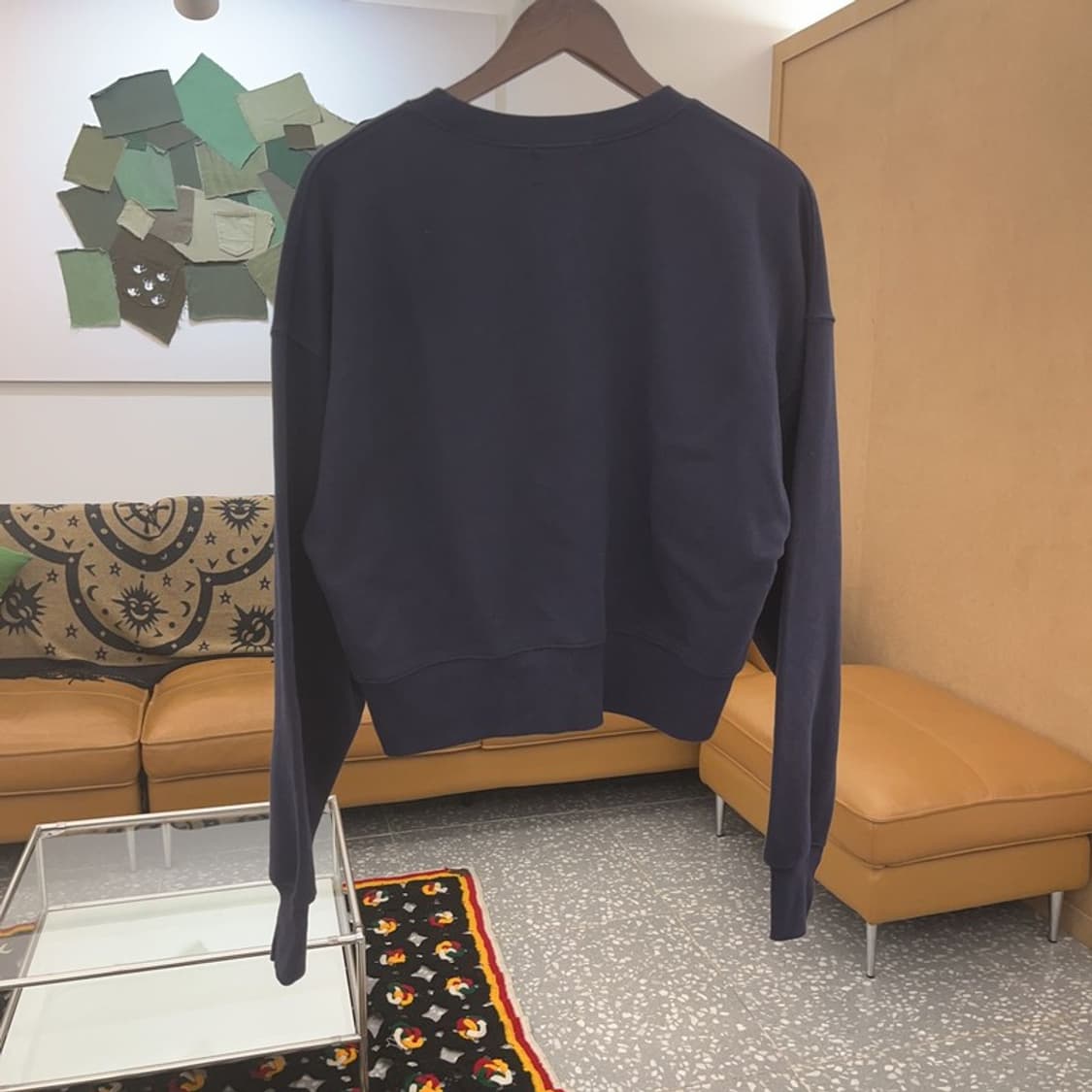 슬로우애시드 빈티지 레트로 빅로고 세미크롭 맨투맨 L C07569 상품이미지4