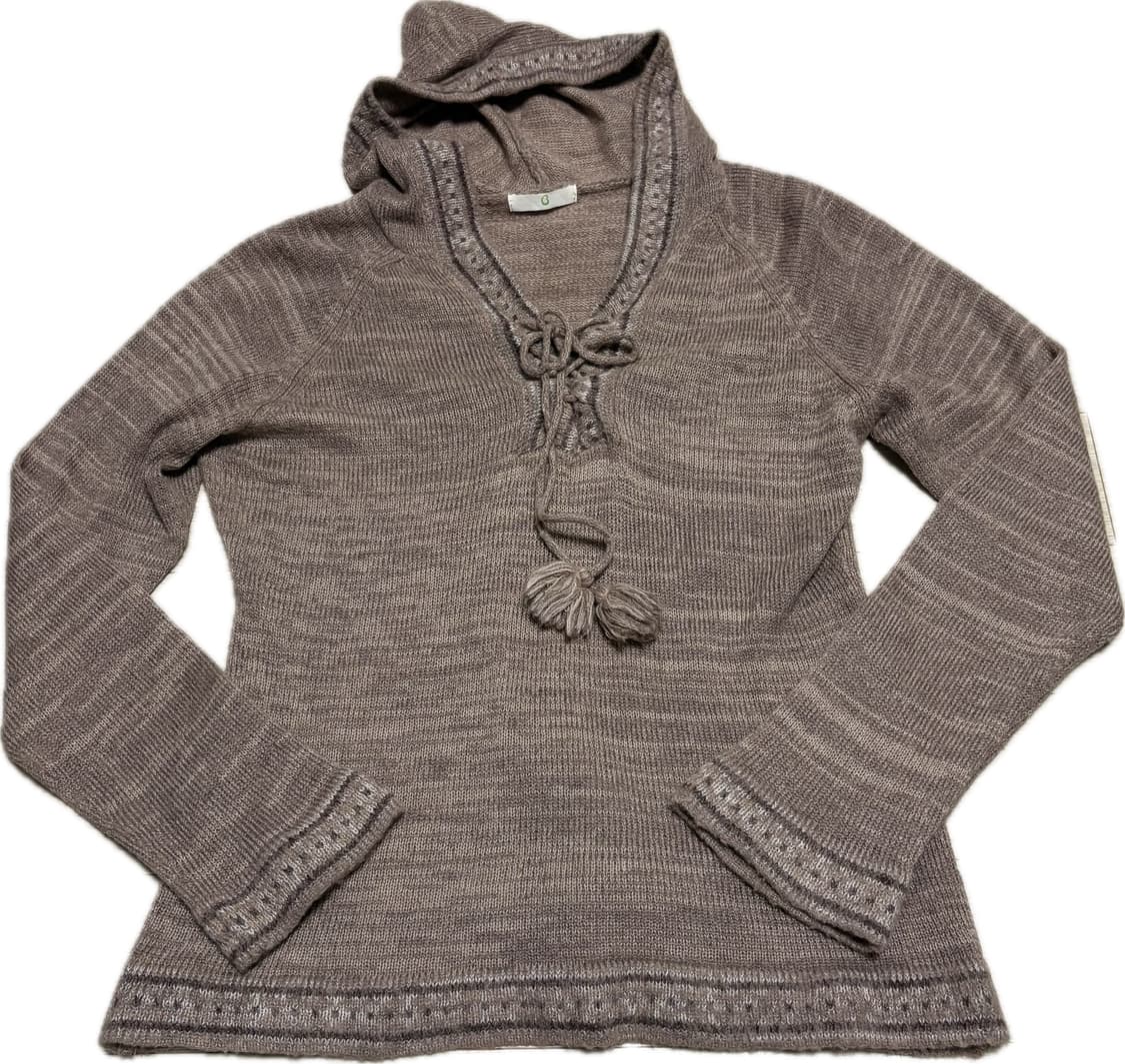 빈티지 히피 모리걸 니트 후드 상품이미지1