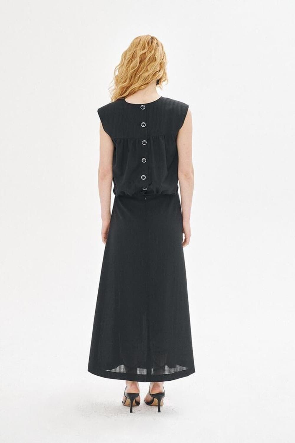 V넥 스트라이프 원피스 S 상품이미지5