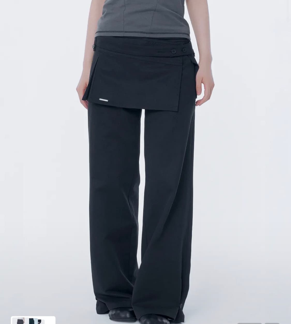 미세키서울 Button tab mini skirt pants set 상품이미지2