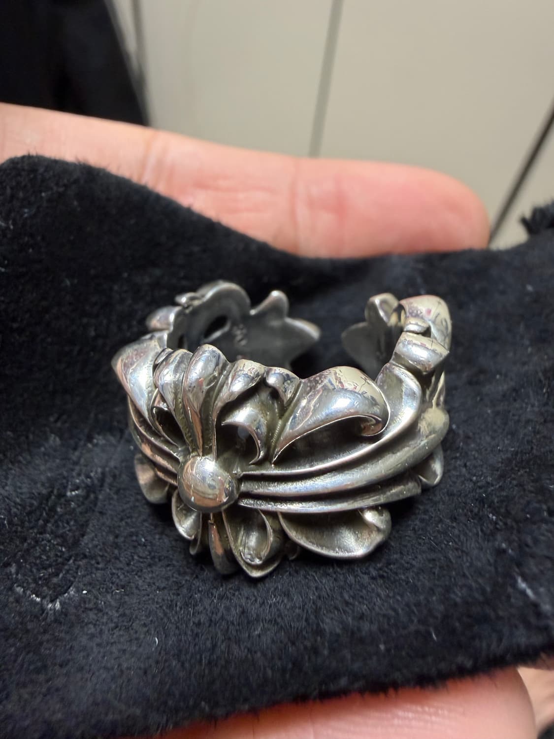 (새상품) 크롬하츠 더블플로랄 크로스링 US11 상품이미지2