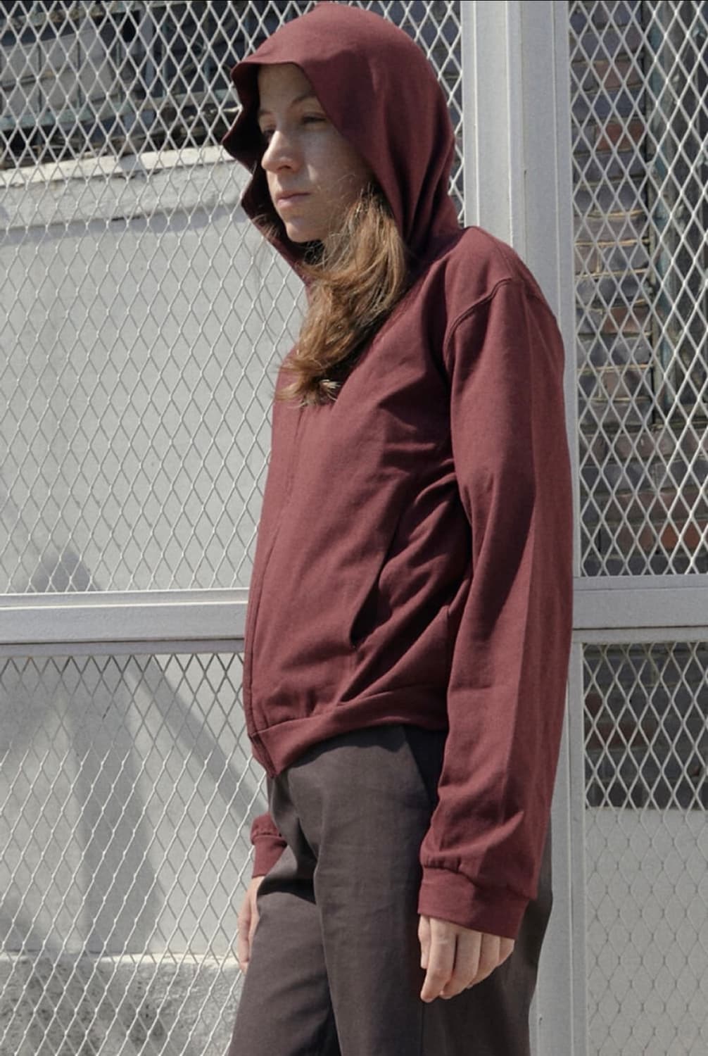 Mudule lounge hoodie zipup (burgundy) 상품이미지1