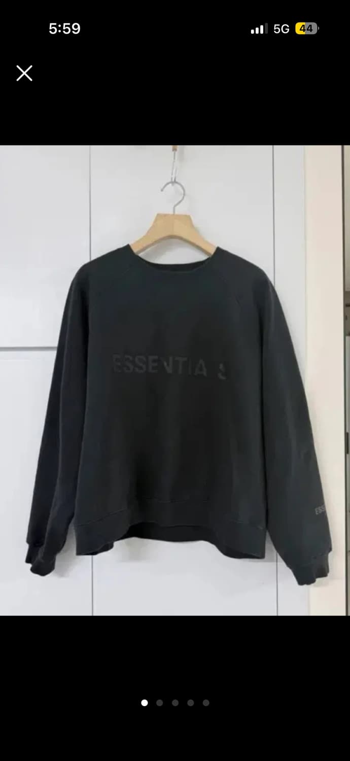 에센셜 맨트맨 블랙 S 상품이미지1