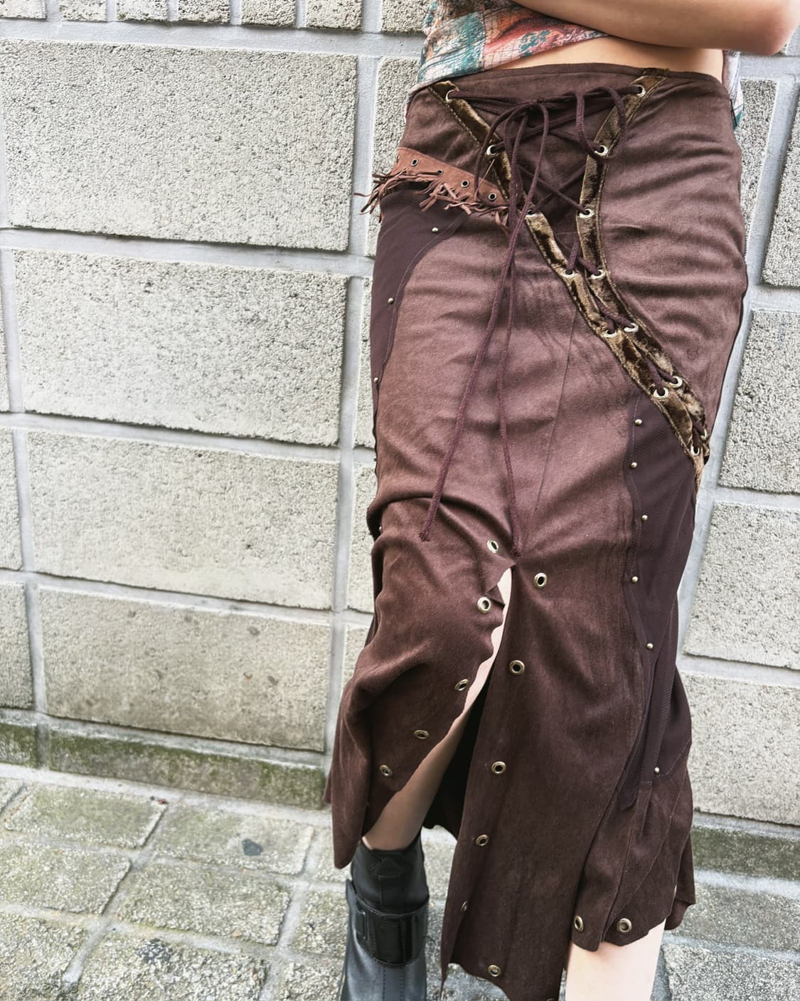 오즈온 보헤미안 무드 아일렛 롱 스커트 상품이미지3