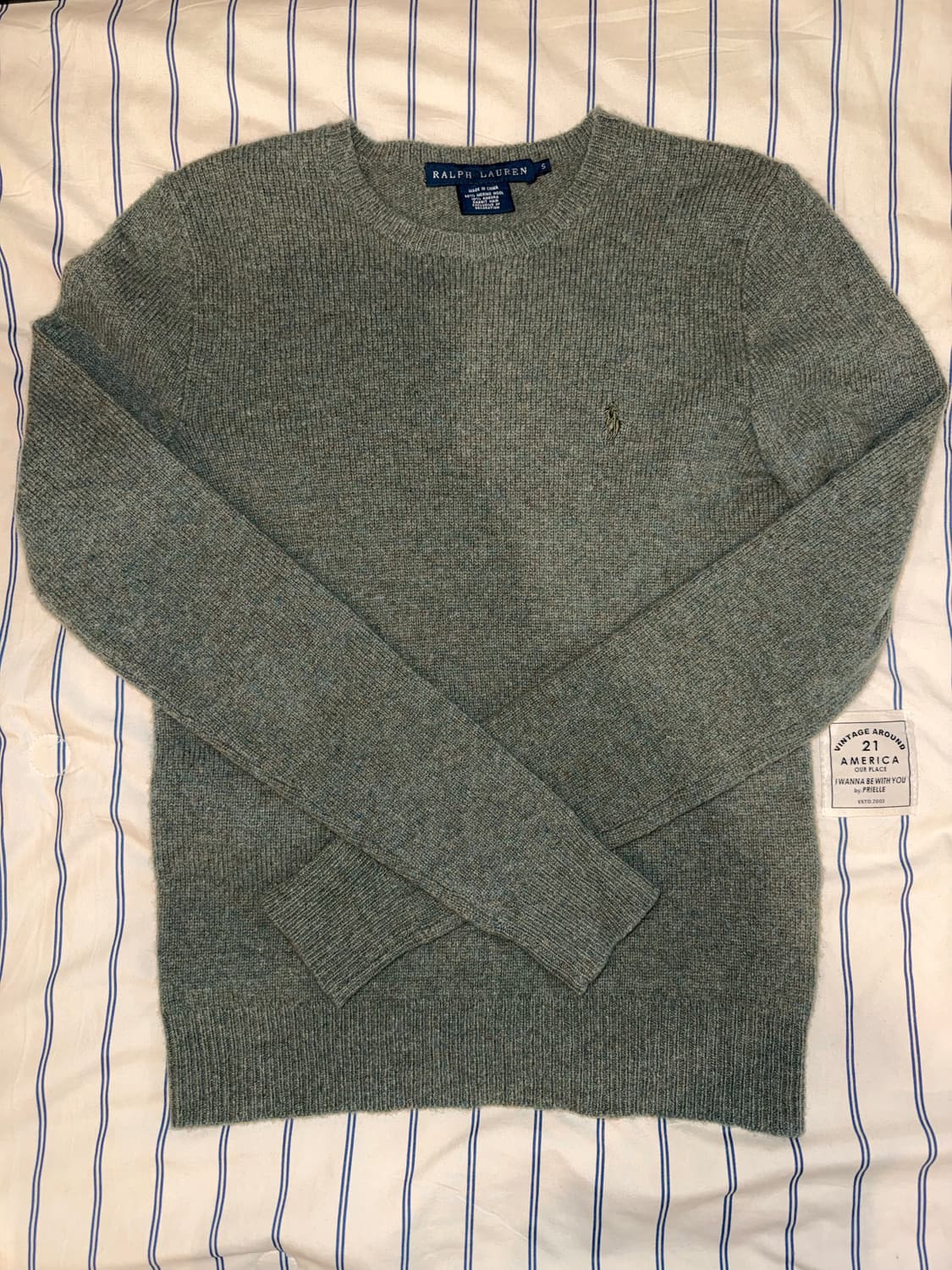 폴로 랄프로렌 니트 카키 S 상품이미지2