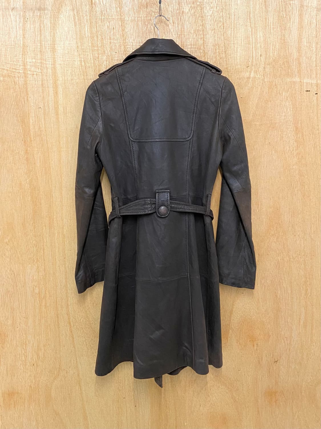 VTG leather trench coat 일본 빈티지 레더 트렌치 코트 상품이미지3