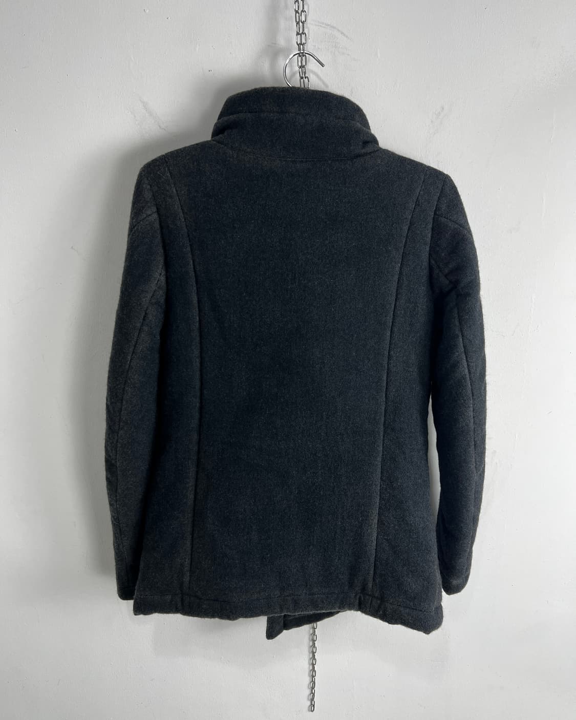 립반윙클 카울넥 비대칭 울 자켓 상품이미지5