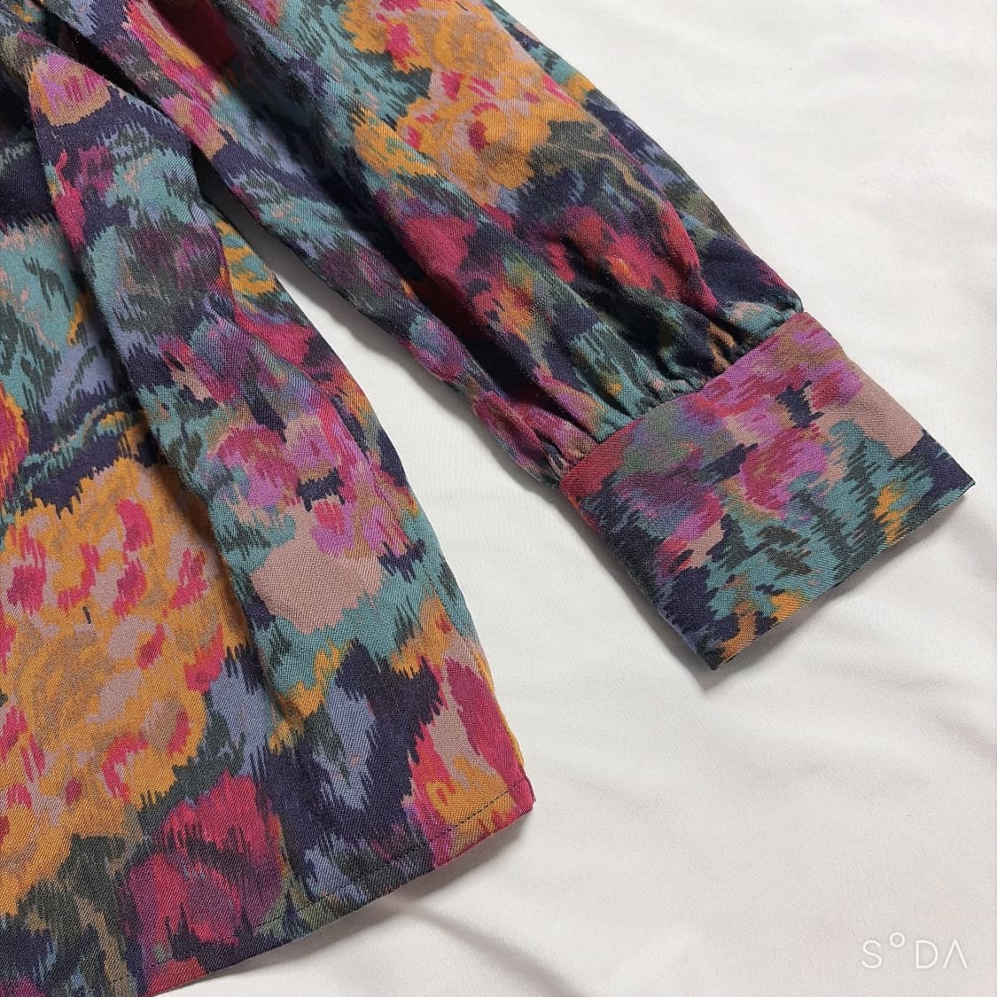 입생로랑 플라워 프린트 프릴 블라우스 S 상품이미지6