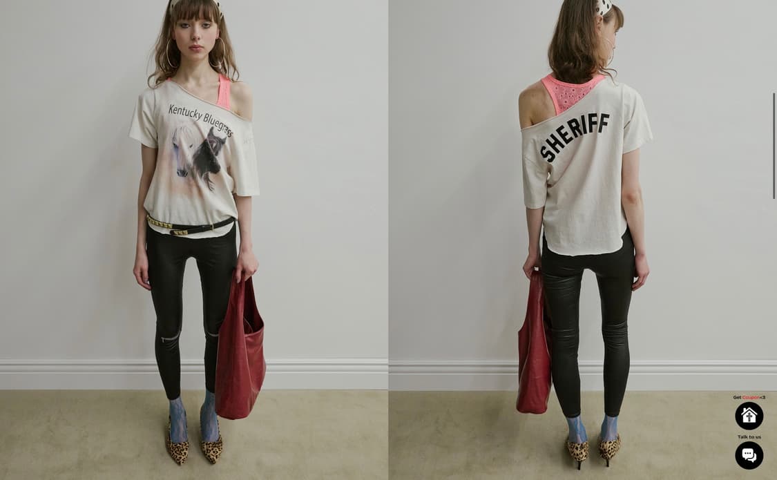스컬프터 Sheriff Cut Out Tee Dirty White 라지 상품이미지2