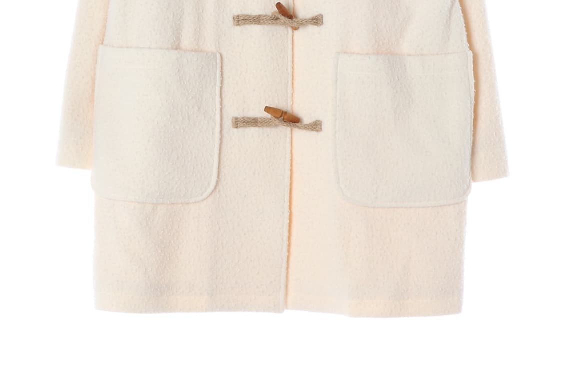 (새상품)얼바닉30 아이보리 부클 더플코트 떡볶이 코트
 상품이미지5