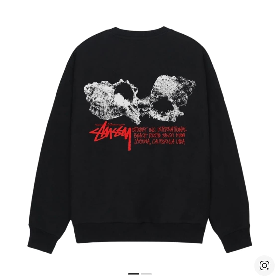 스투시 쉘 크루 블랙 맨투맨 M 상품이미지1