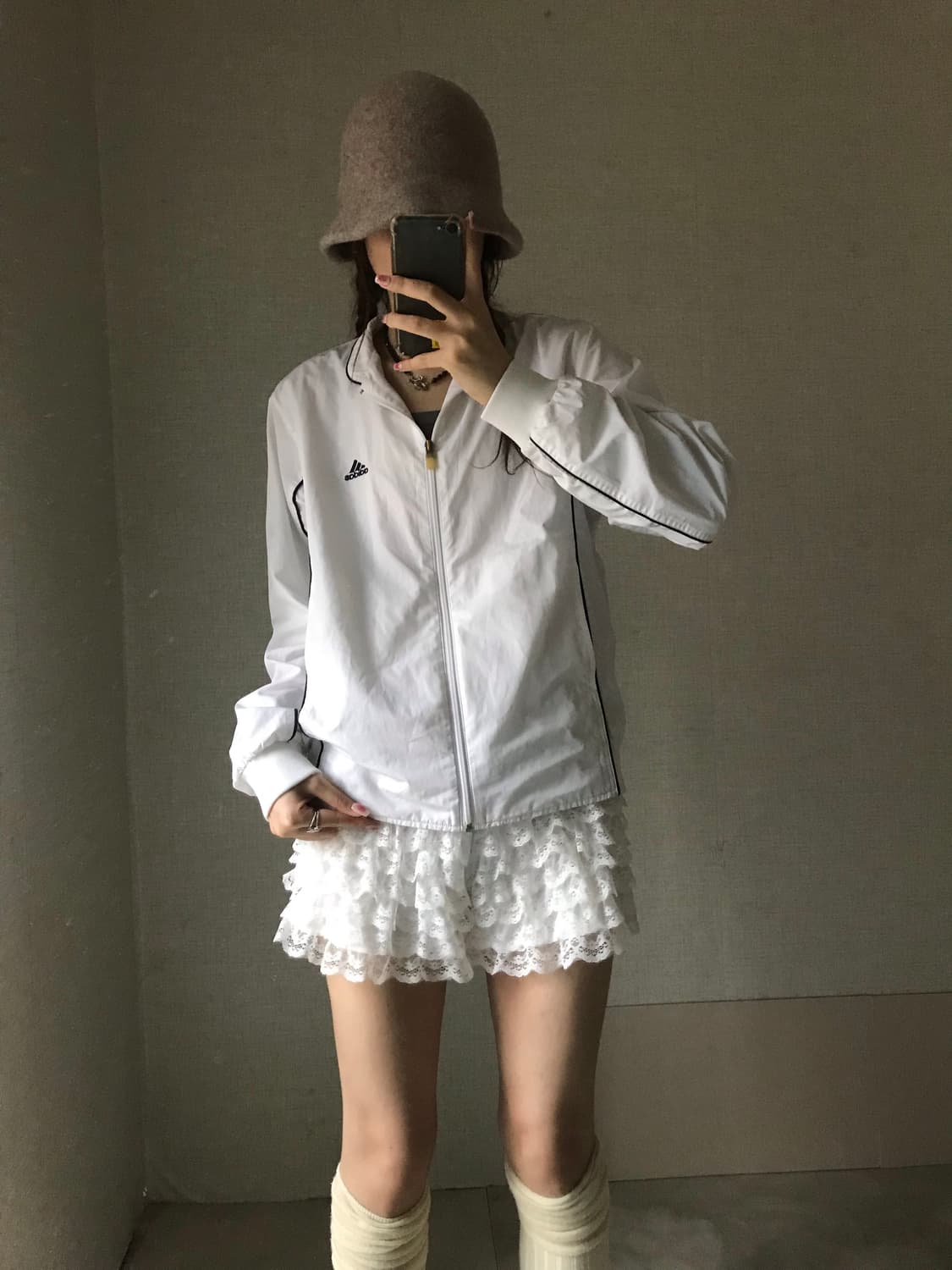 아디다스 00s 화이트 바람막이 상품이미지3