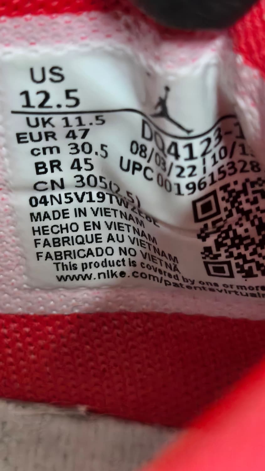 나이키 조던 정품 305mm- 37로우 농구화 흰검빨 상품이미지7
