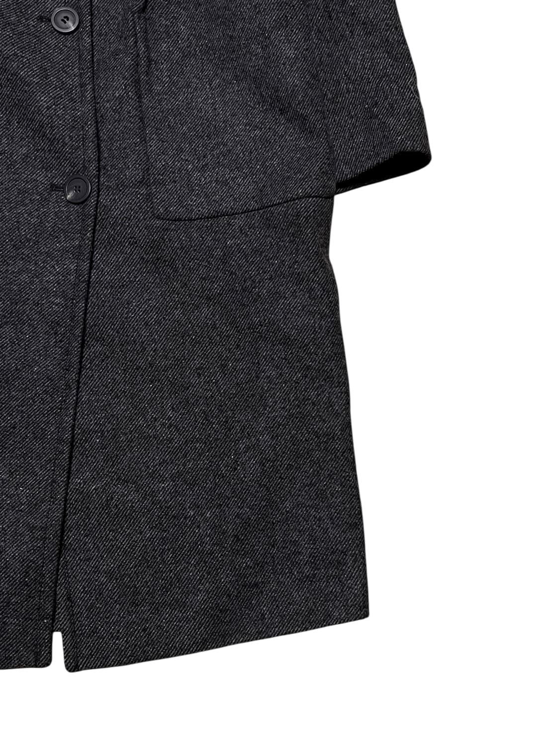 미쏘 헤링본 트임 롱코트 M 다크그레이 상품이미지4