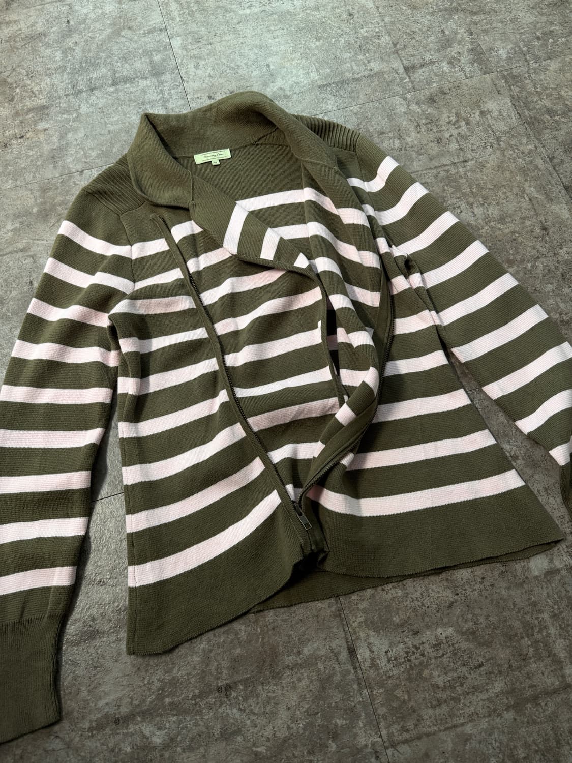 사이드 지퍼 스트라이프 패턴 자켓 상품이미지6