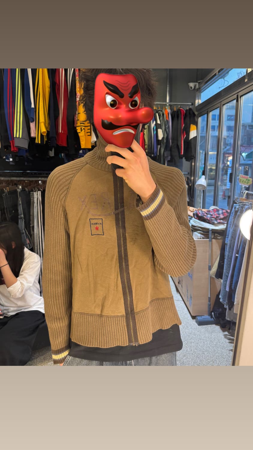 Avirex 니트 집업 상품이미지1