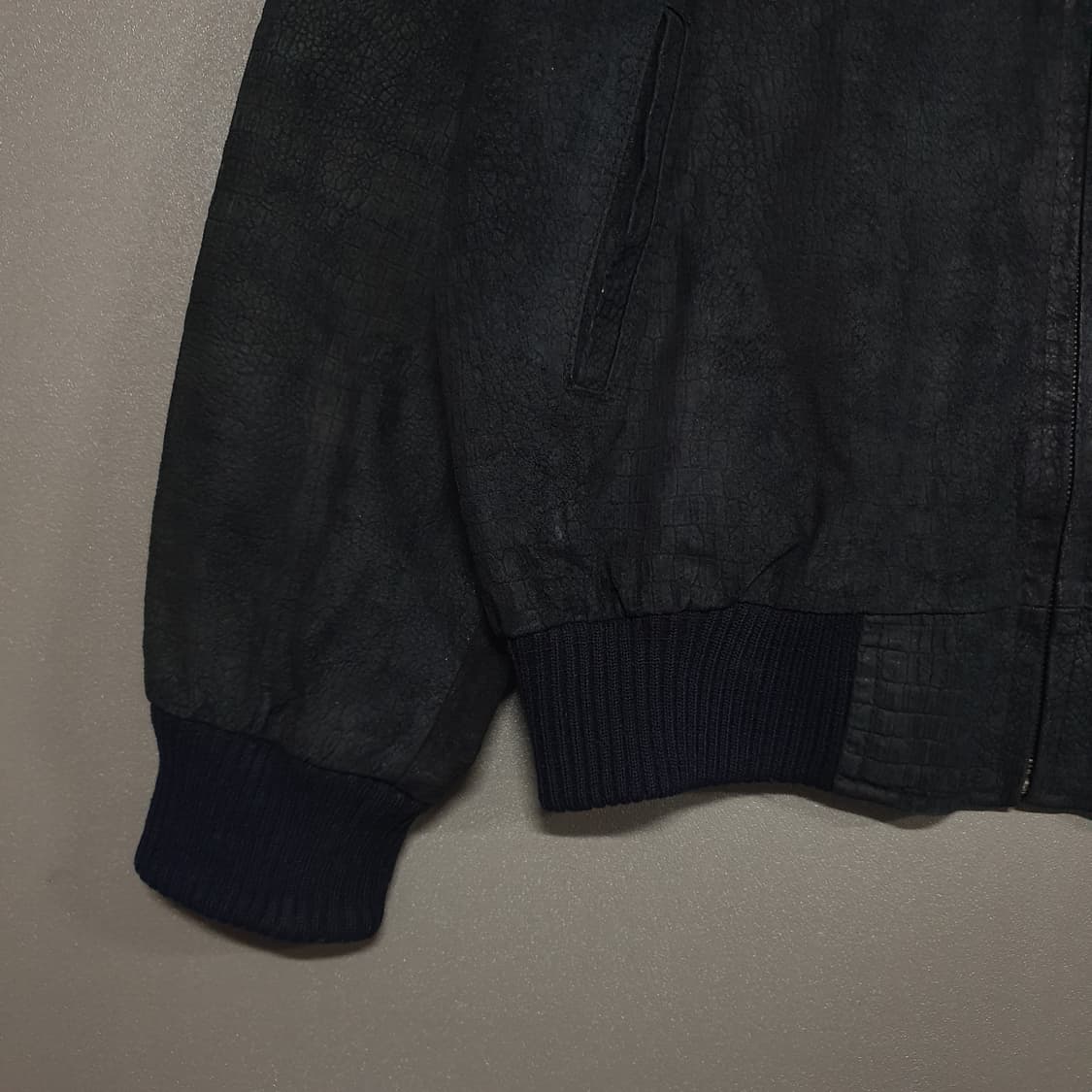 105 (XL) 위노하스터 엘리게이터 돈피 레더 블루종 자켓 상품이미지3