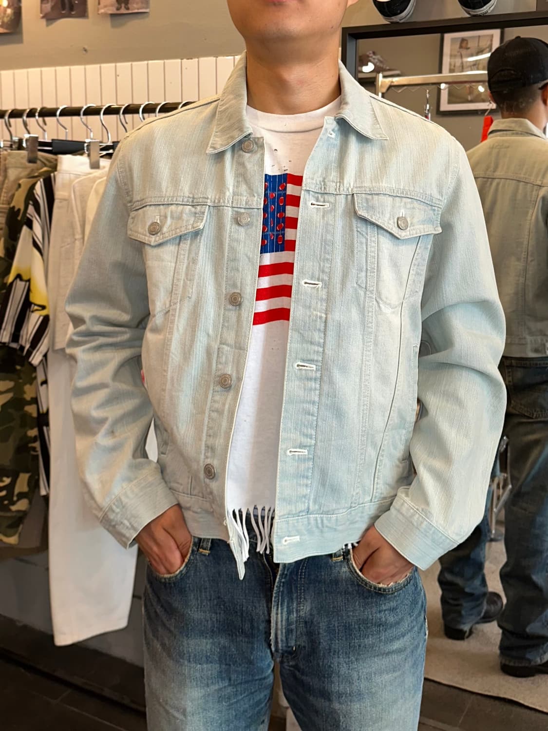 Open Dich 3-type light denim jacket 상품이미지2