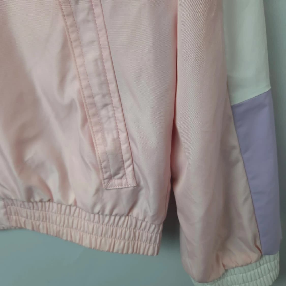 여S 휠라 헤리티지 배색 보라 핑크 바람막이 자켓 집업 상품이미지5