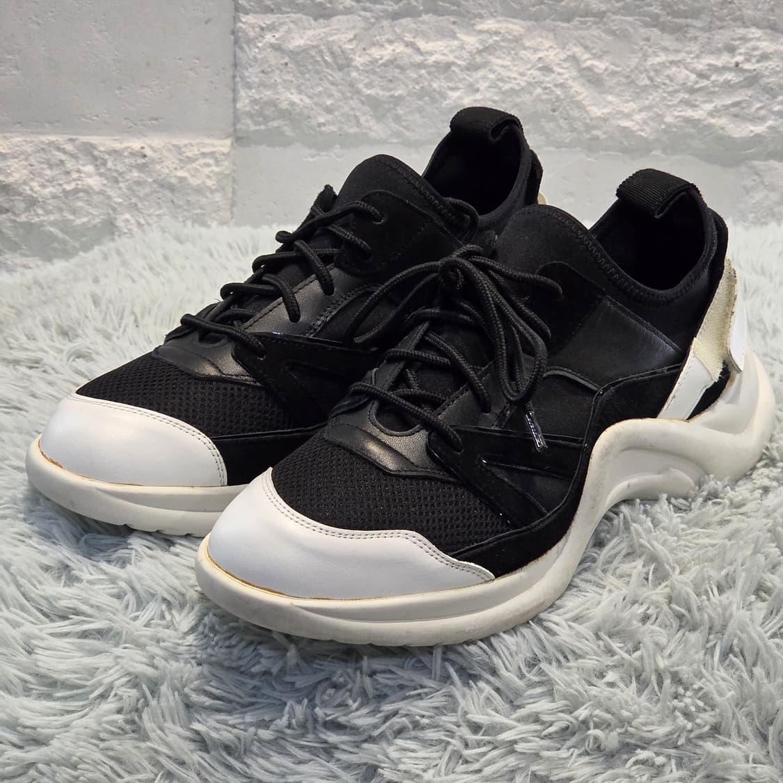 2a-15:SJ SJ 블랙 러너 스니커즈 240mm(실착235) 상품이미지1