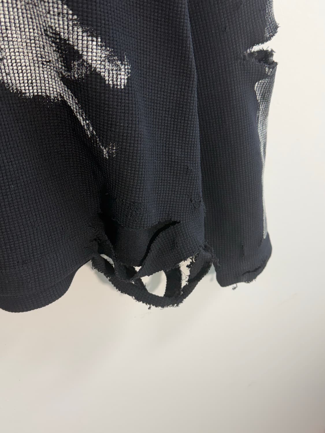 빈티지 스켈레톤 데미지 다스트레스드 와플티 상품이미지3