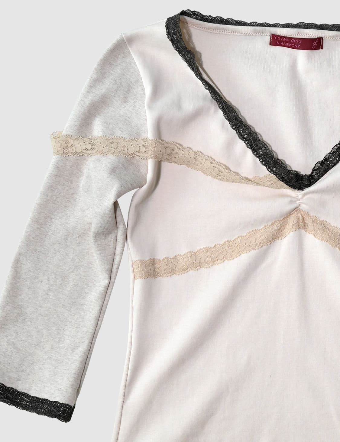 인앤양인하모니 레이스 탑 베이지핑크 7부티 상품이미지7