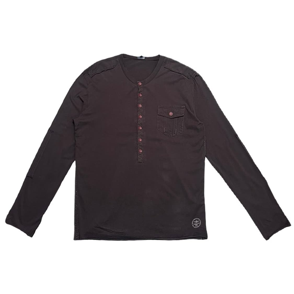 CALVIN KLEIN 헨리넥 그런지 롱슬리브 브라운 XL 상품이미지1