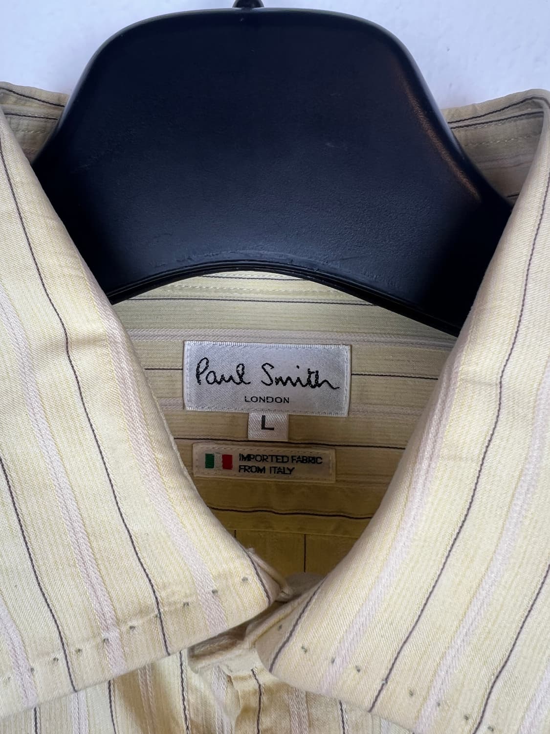 폴 스미스 옐로우 스트라이프 셔츠 L 상품이미지3