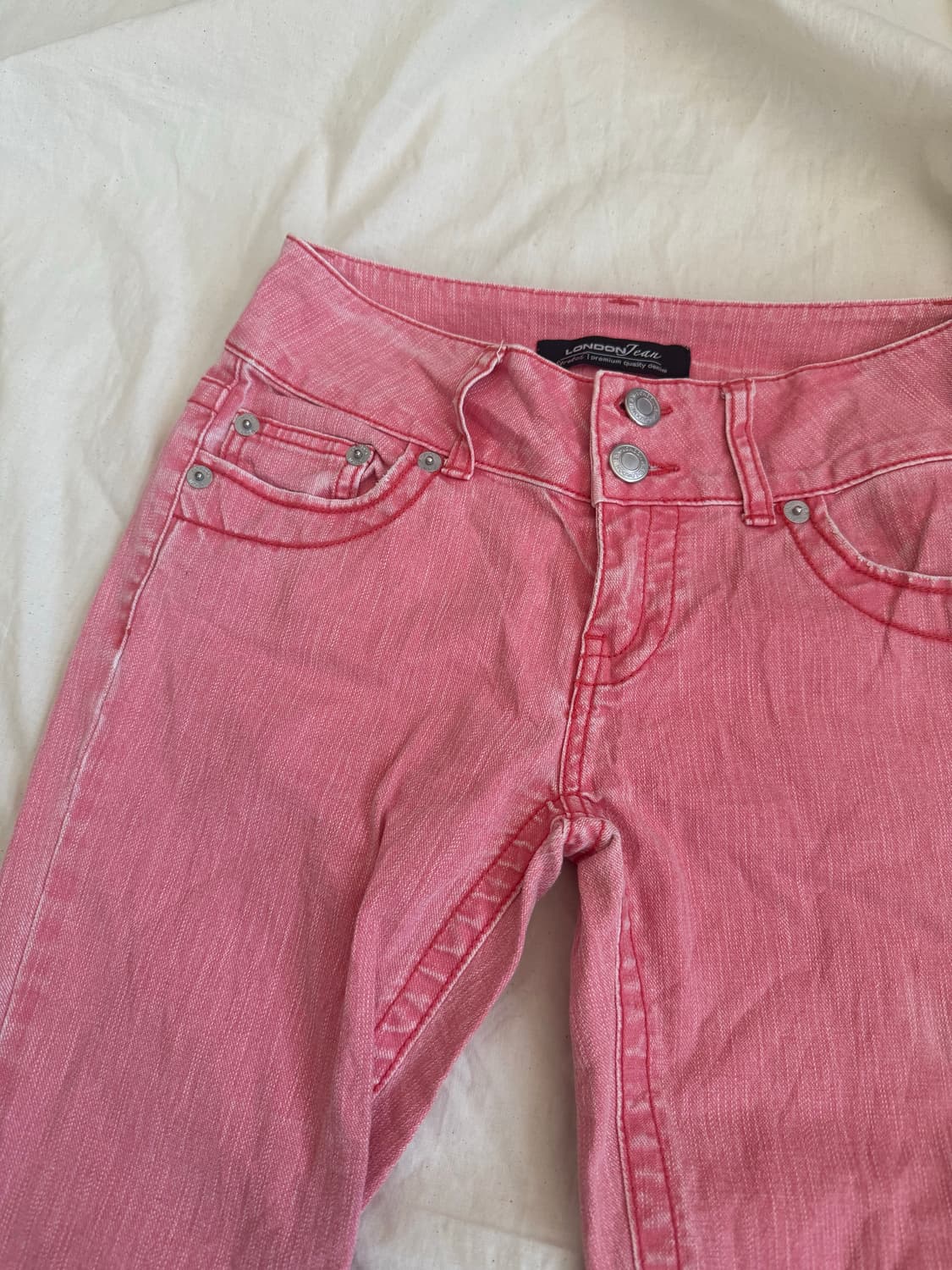 키치 갸루 하이틴 로우라이즈 부츠컷 팬츠 상품이미지3