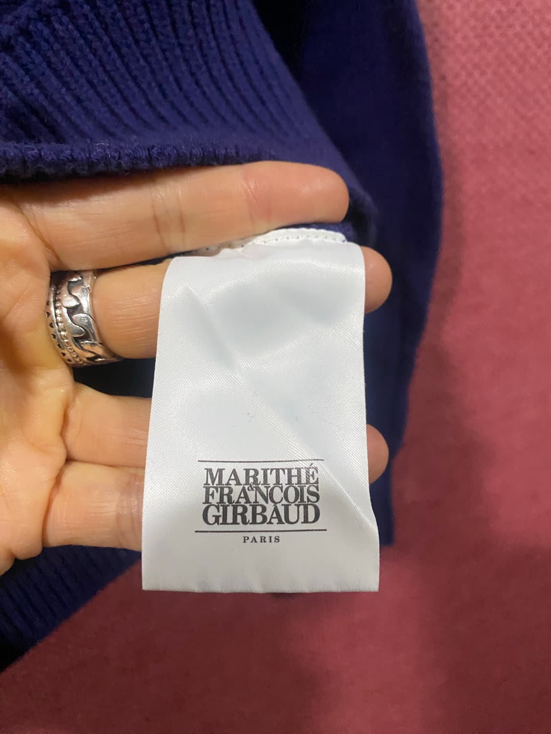 마리떼 프랑소와 저버 네이비 로고 니트 S 상품이미지5