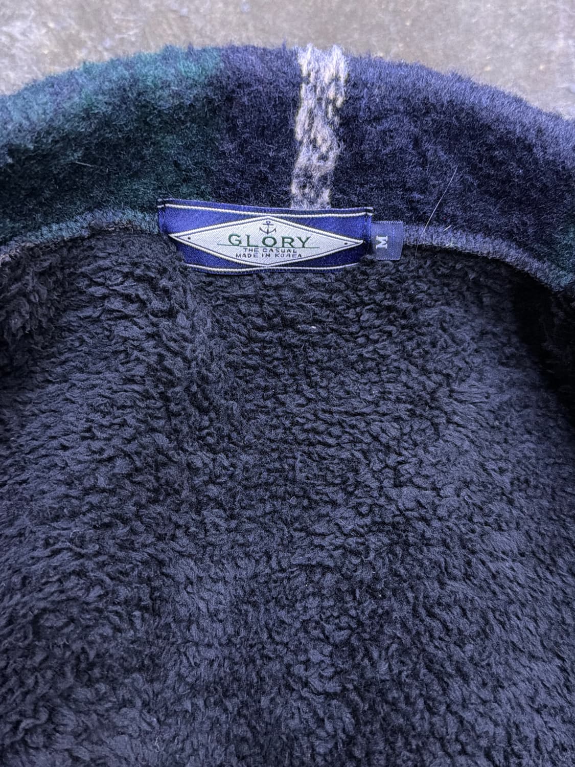 글로리 타탄체크 양털 안감 싱글코트 M 상품이미지7