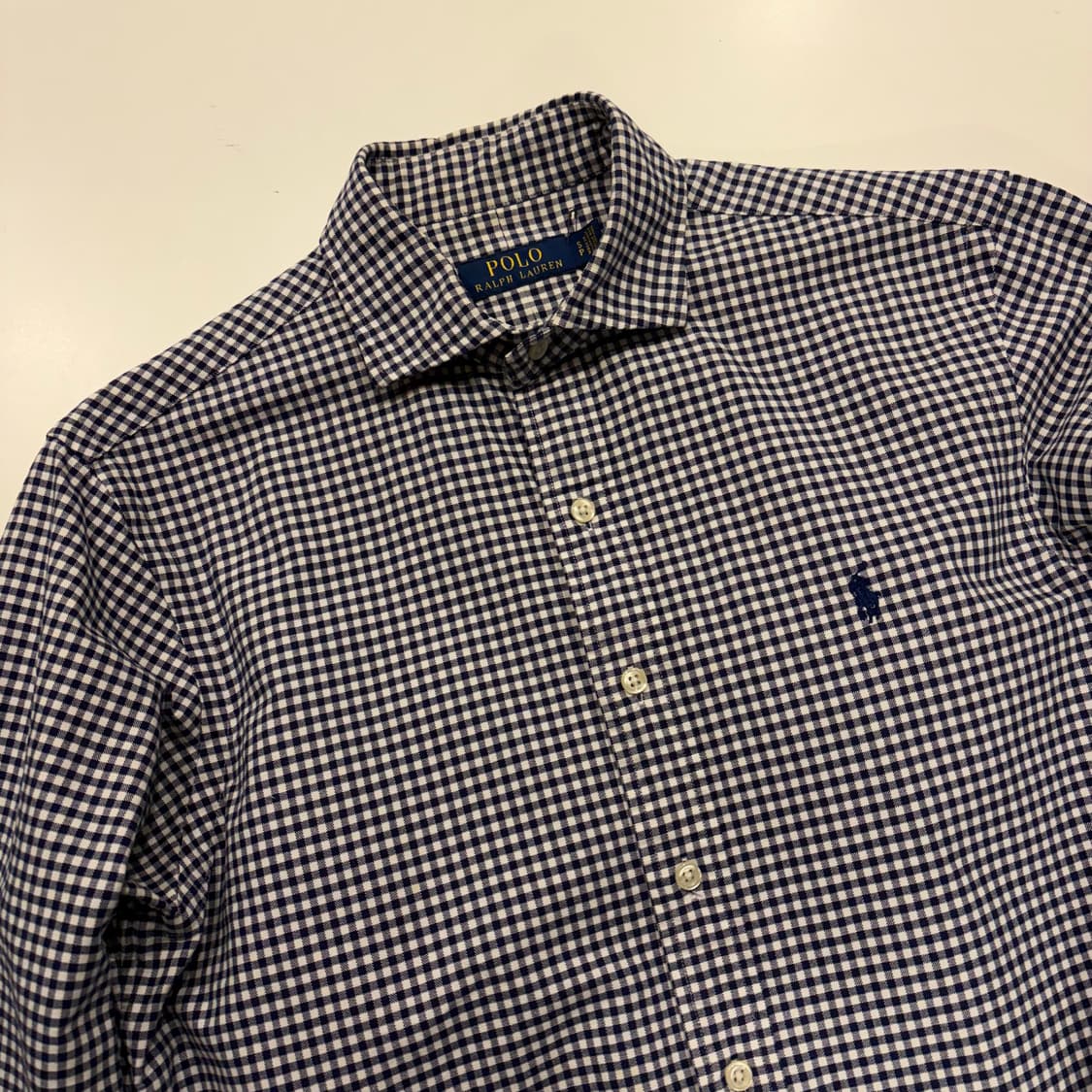 [S] 폴로 랄프로렌 깅엄체크 네이비 셔츠 D773 상품이미지3