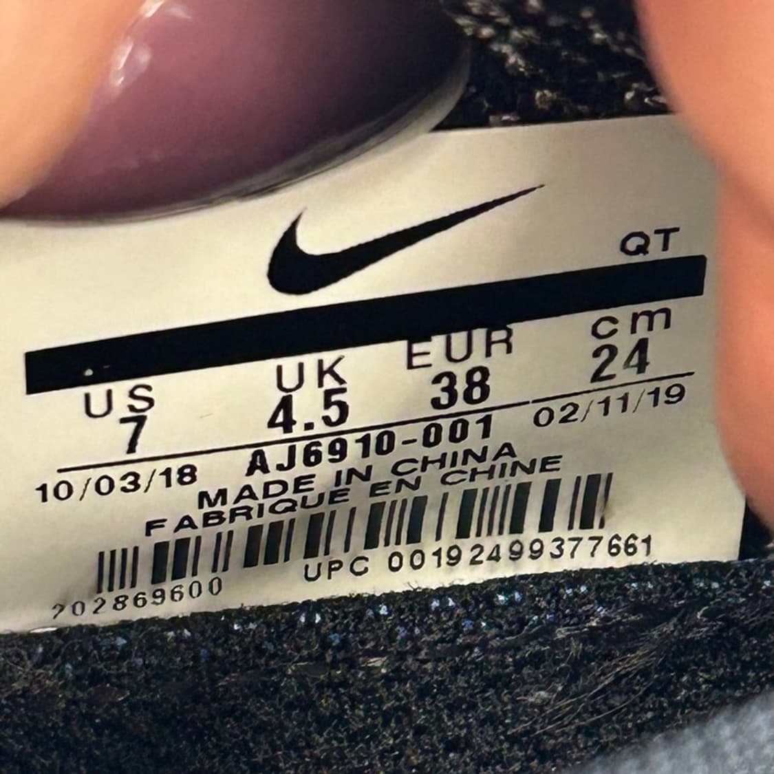 나이키 에어 베이퍼맥스 플라이니트 3.0 트리플 블랙 240 상품이미지7