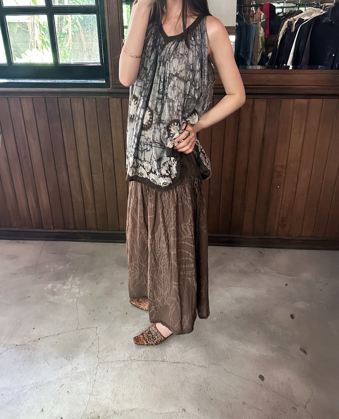 ME ISSEY MIYAKE face smoked skirt 상품이미지5