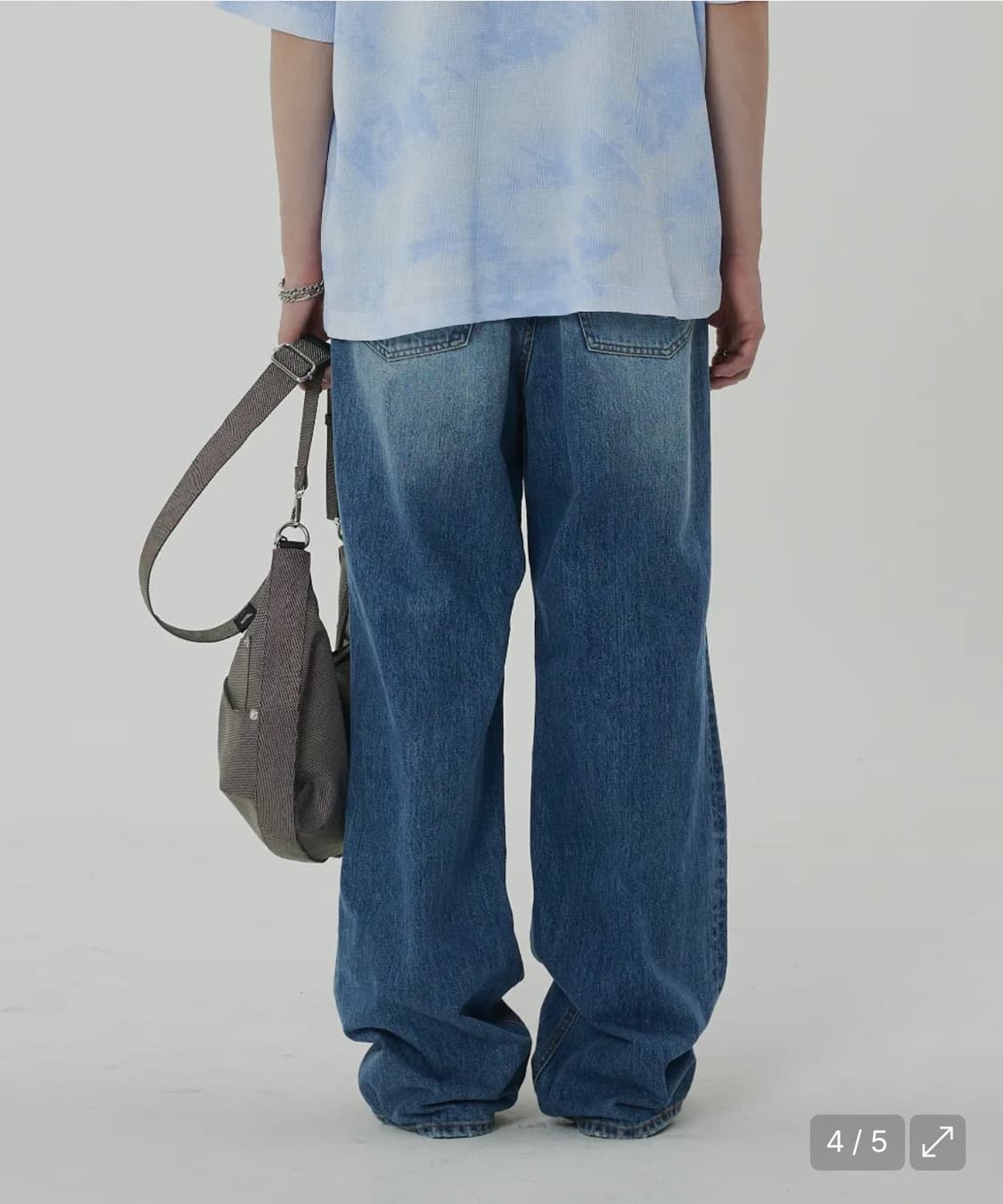 메종미네드 WEB DAMAGE LONG DENIM PANTS M/BLUE 상품이미지2