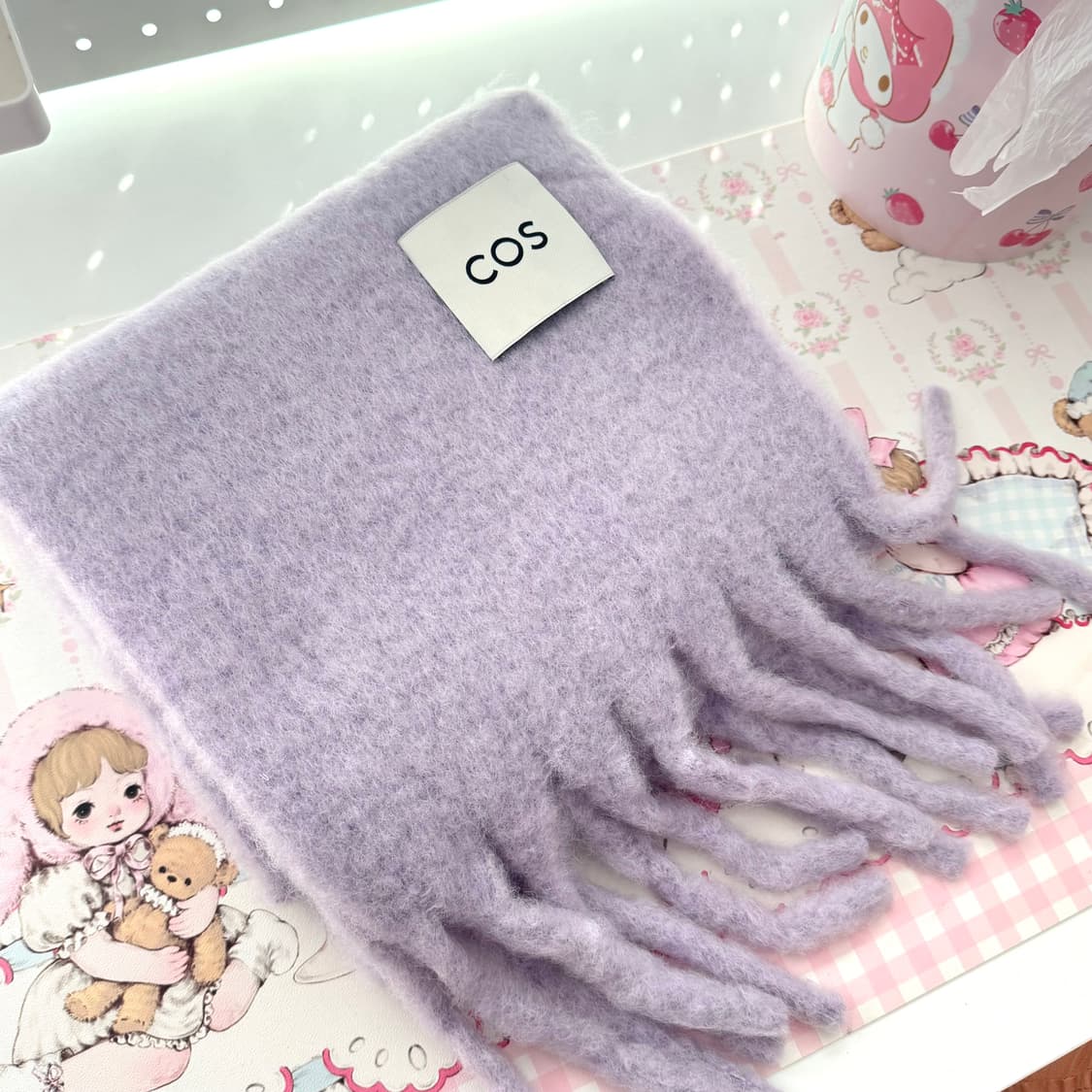 cos 모헤어 머플러 라일락 상품이미지2