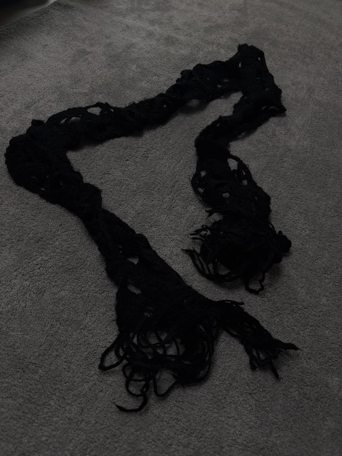 Vintage v-kei punk mood black scarf 상품이미지2