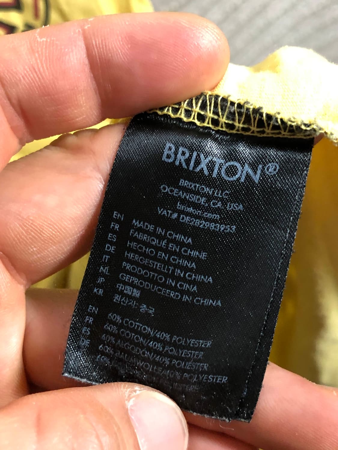 브릭스톤 인디펜던트 콜라보 옐로우 반팔 티셔츠 스케이트보드 상품이미지4