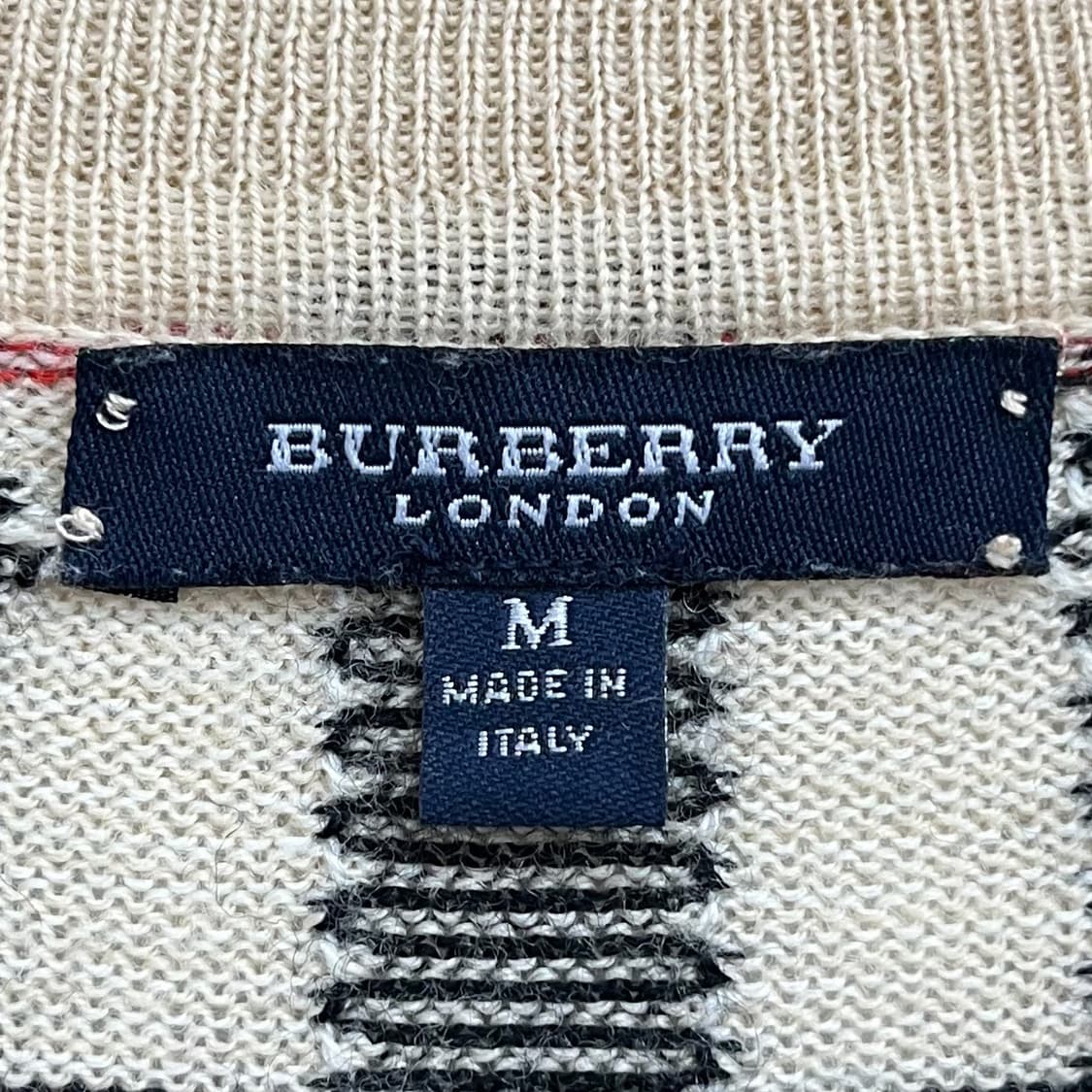 버버리 오리지널 노바 체크 카라넥 메리노 울 니트 상품이미지6