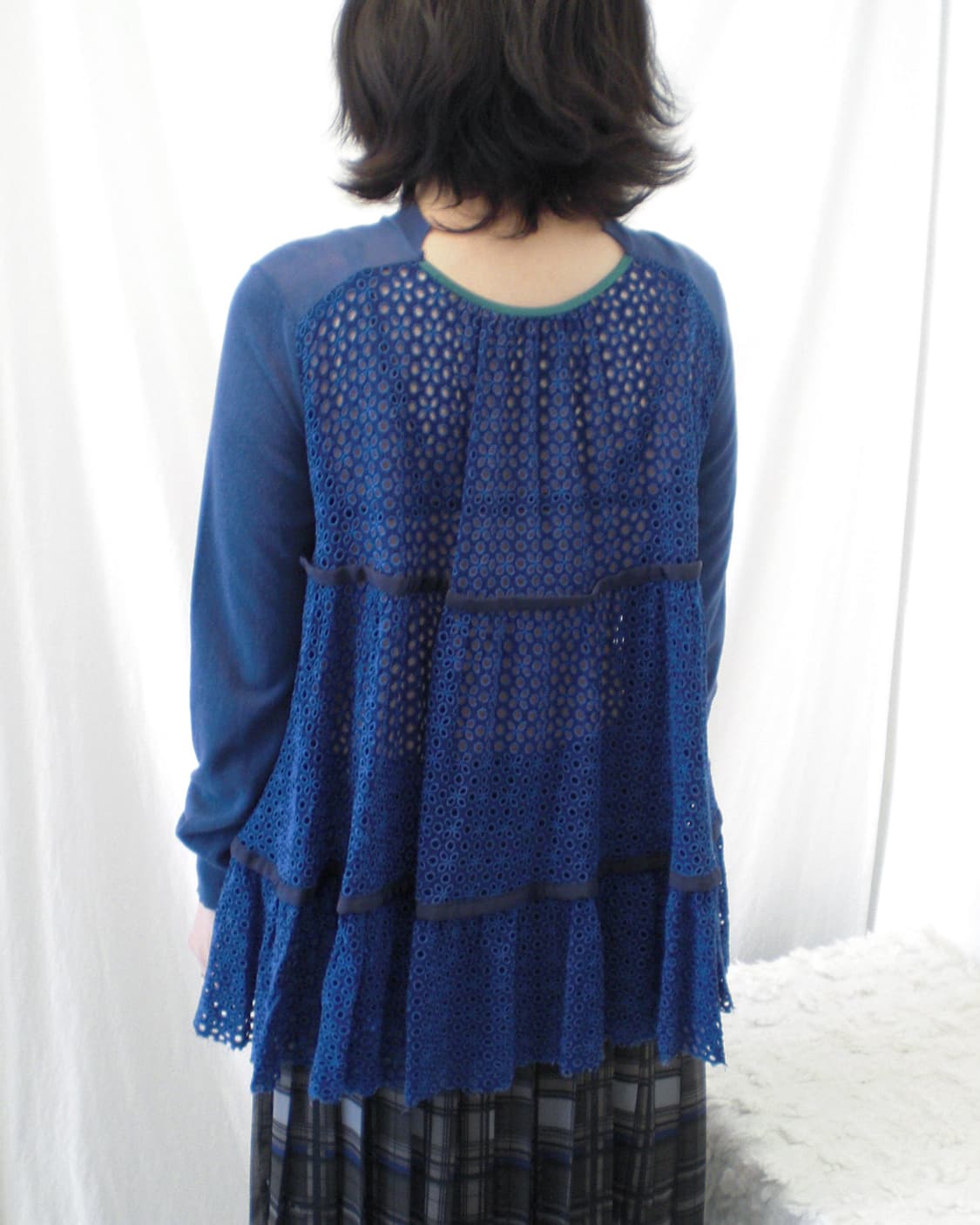Sacai lace panel layered cardigan 상품이미지2