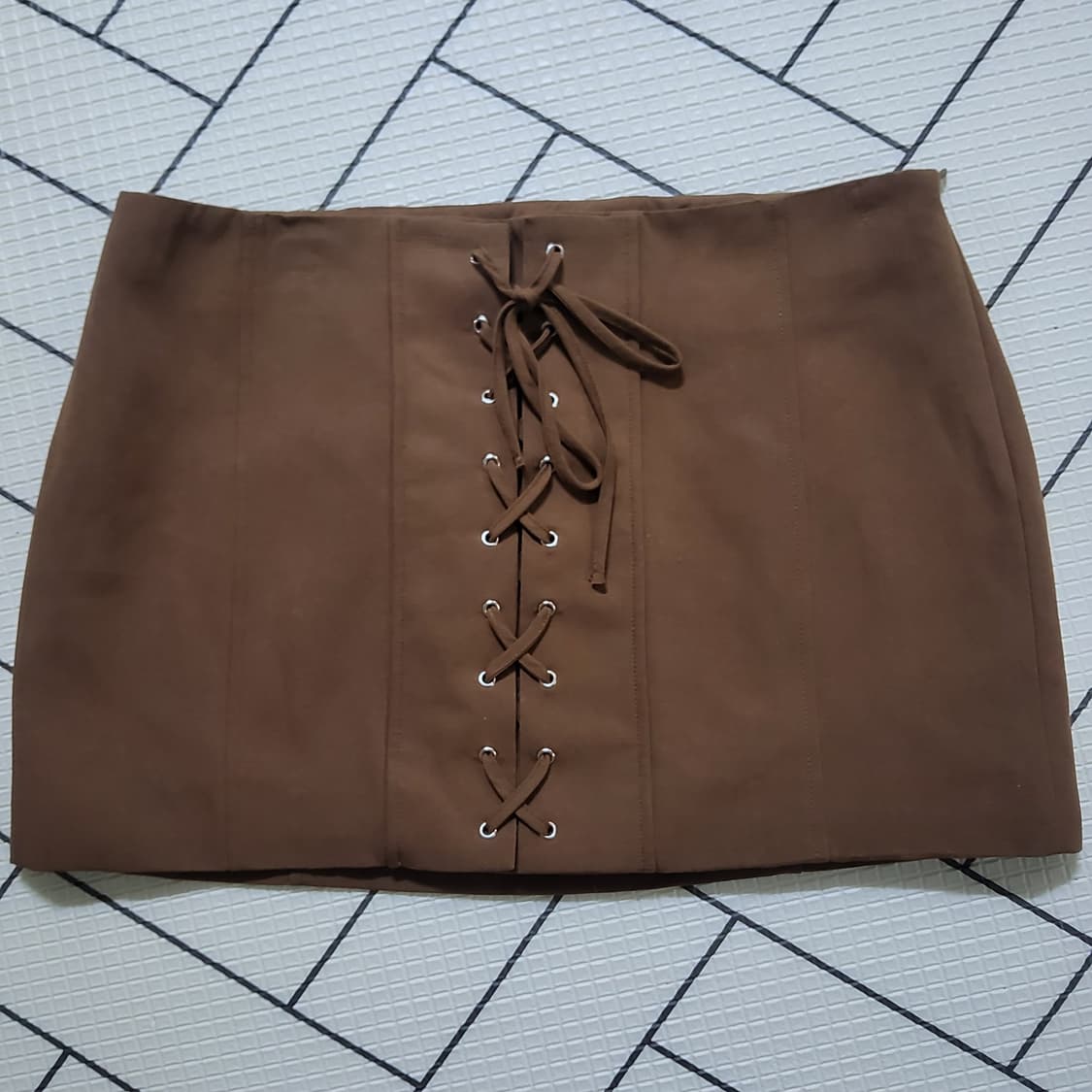 자라 zara skirt 레이스업 코르셋 스커트 치마 L 새상품 상품이미지3